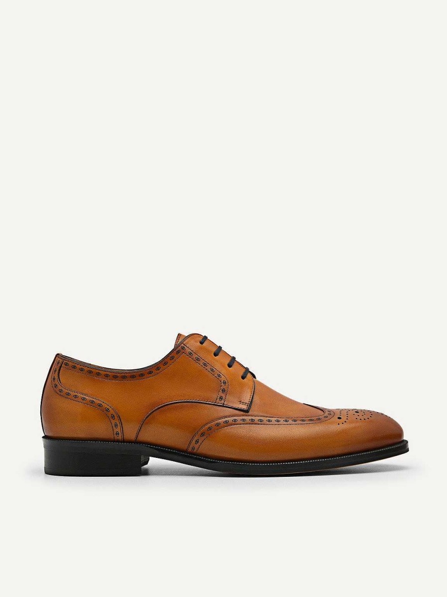 Online Pedro Icon Leather Brogue Derby Shoes Lace-Ups