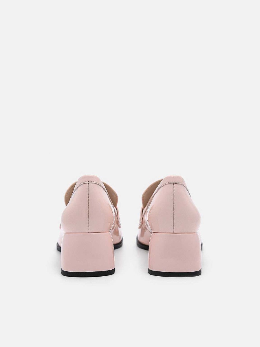 New Maggie Leather Heel Loafers Low Heels