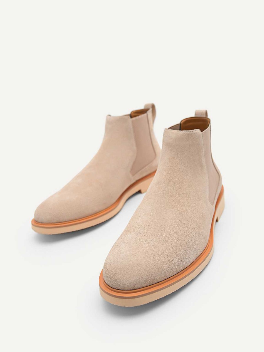 New Beige Leather Ankle Boots Boots