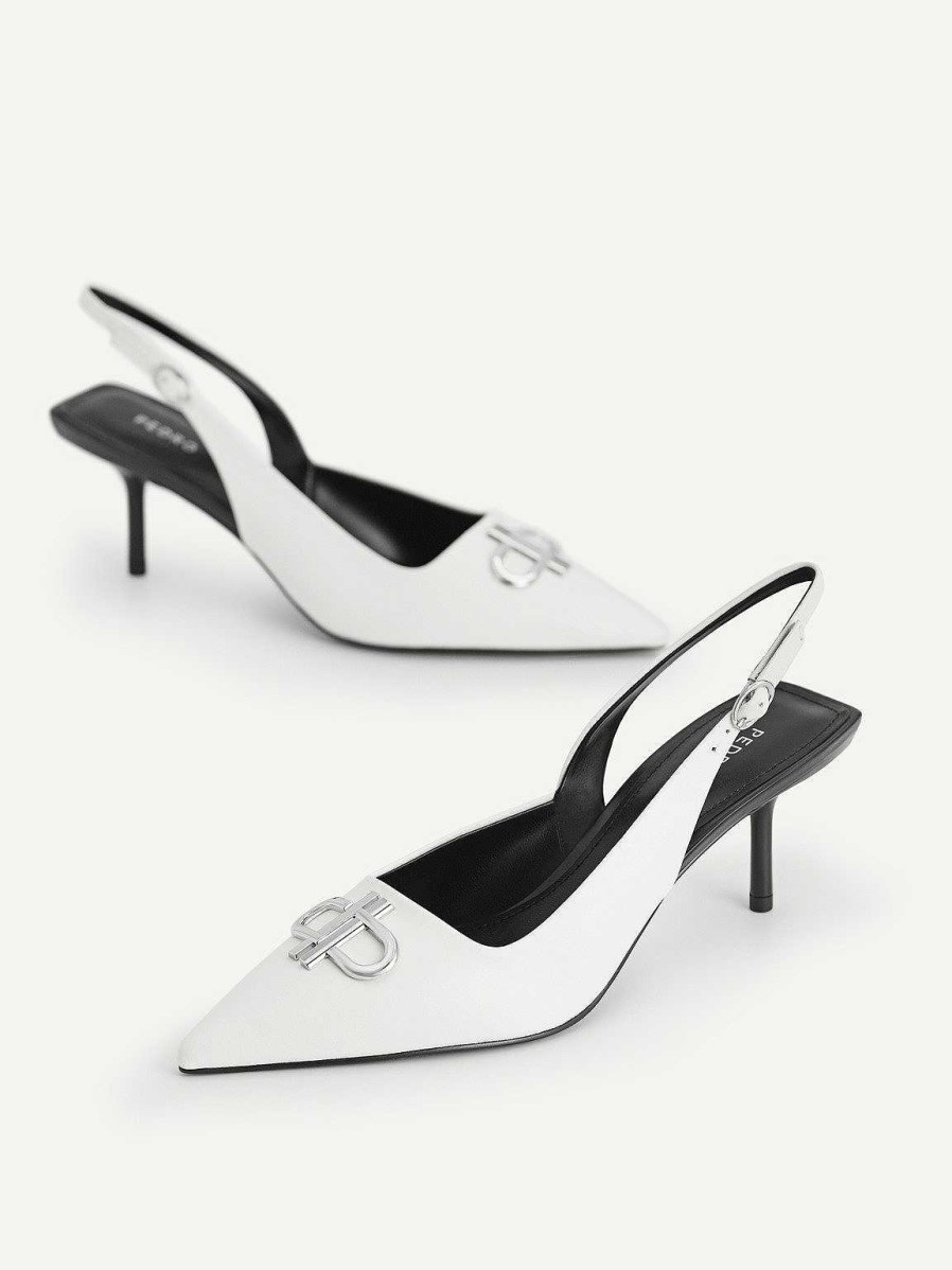 Hot Pedro Icon Leather Pointed Slingback Pumps Pumps