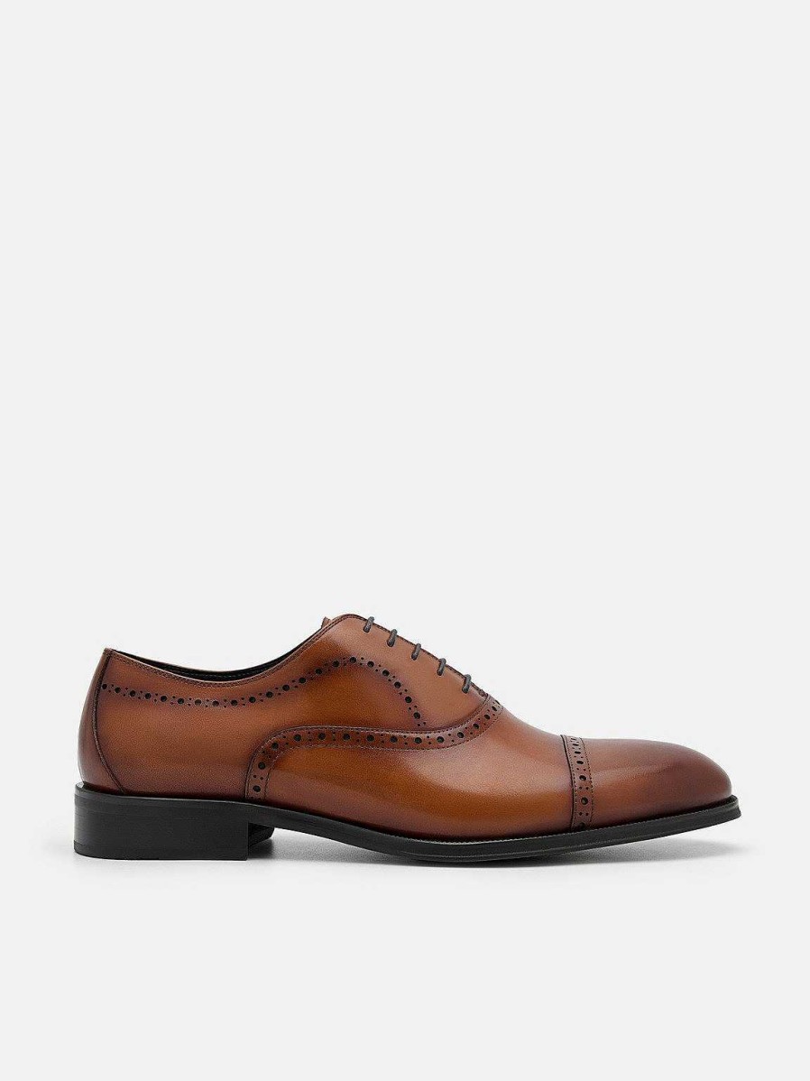 New Leather Brogue Oxford Shoes Lace-Ups