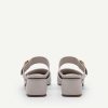 Clearance Yasmin Linen Heel Mules Low Heels