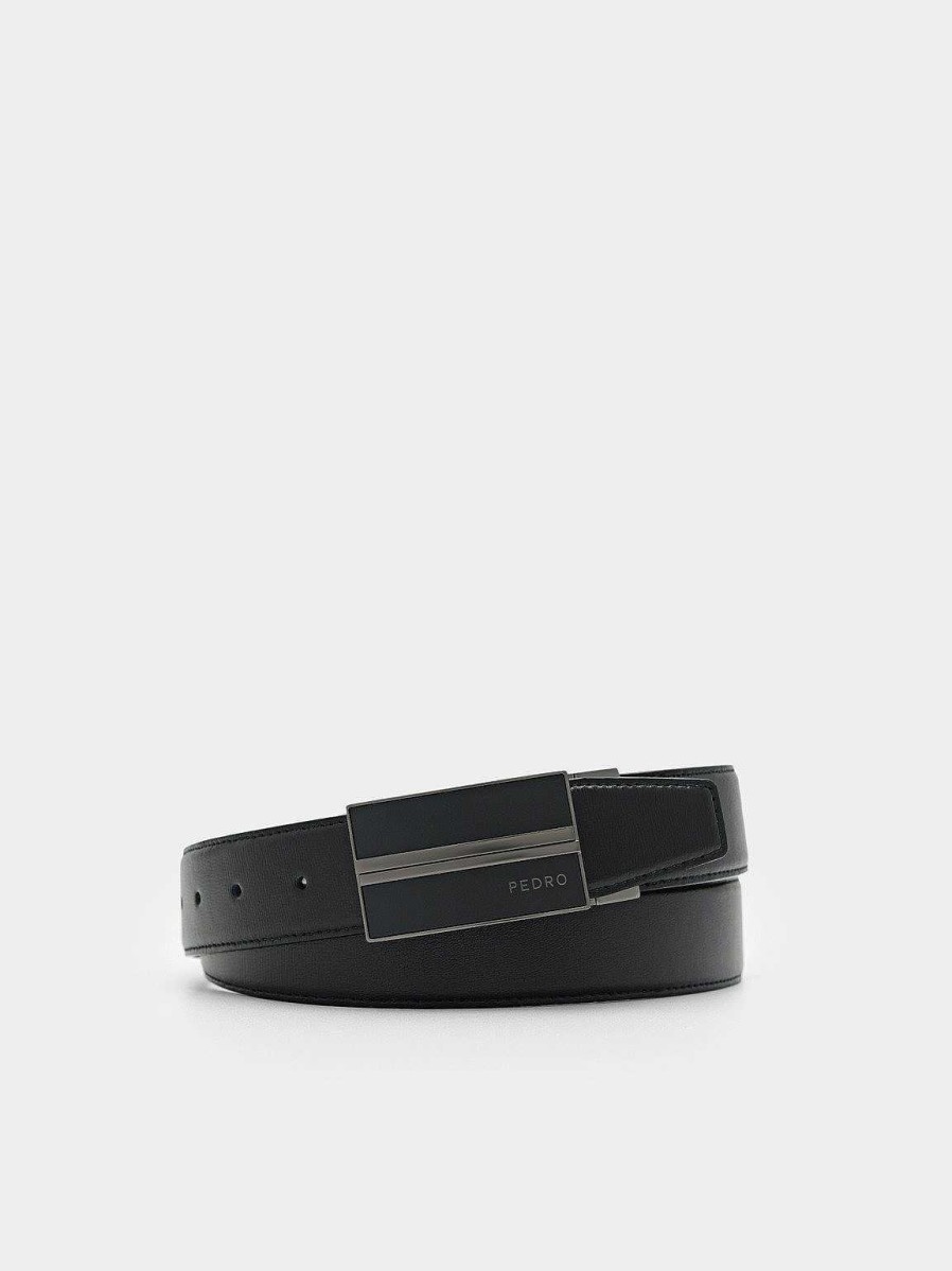 Clearance Embossed Leather Reversible Tang Belt Belts