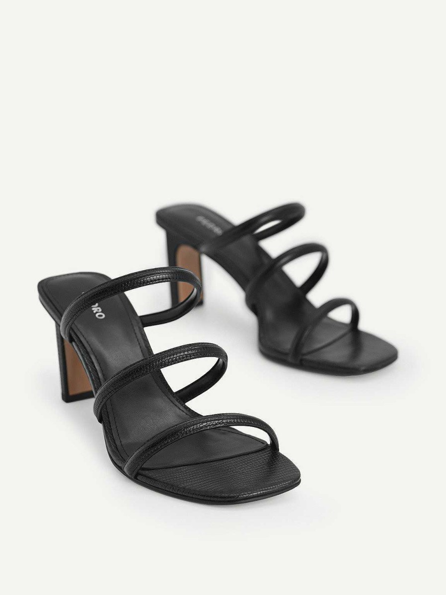 Best Strappy Heel Lizard-Effect Sandals Heel Sandals