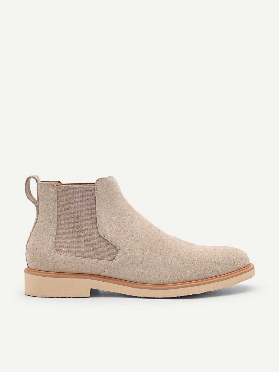 New Beige Leather Ankle Boots Boots