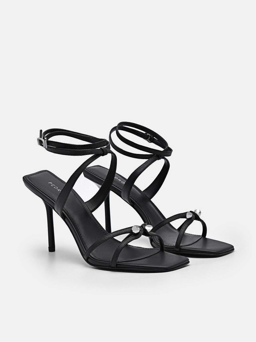 Clearance Sofia Leather Heel Sandals High Heels