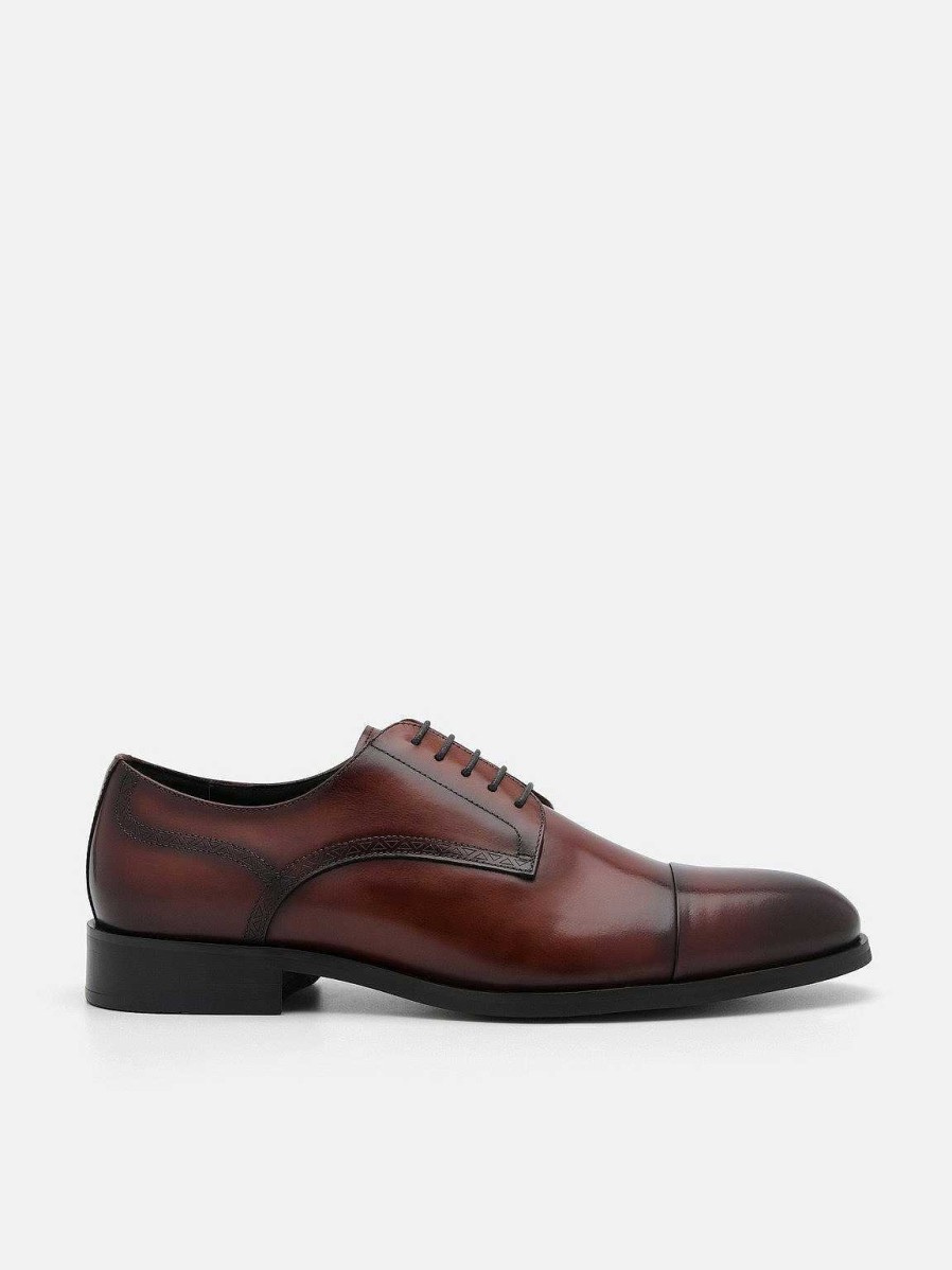 Clearance Leather Cap Toe Derby Shoes Derby Shoes