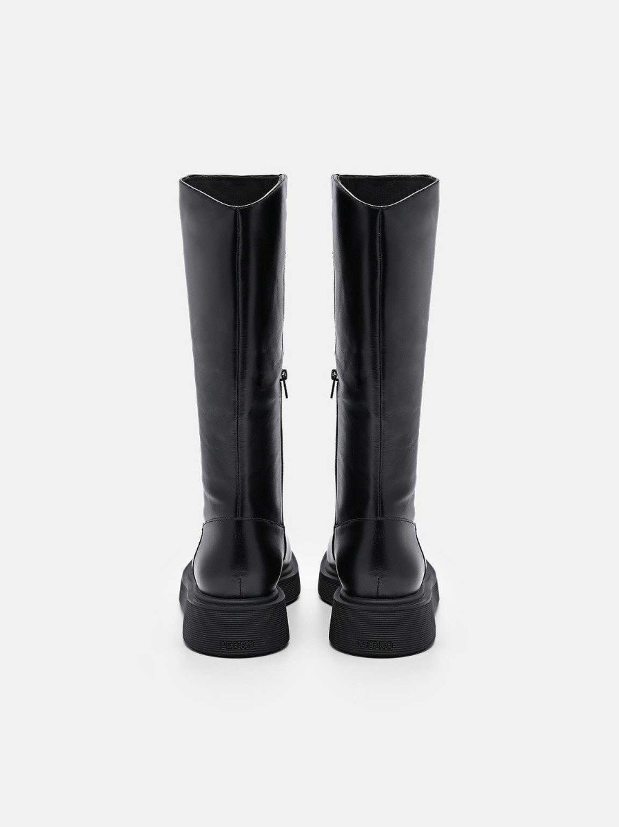 Clearance Flo Leather Knee Boots Knee-High Boots