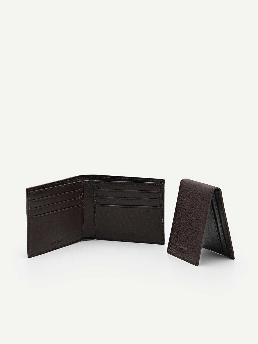 Online Pedro Icon Leather Bi-Fold Wallet With Insert Wallets