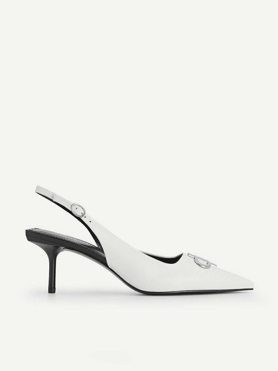 Hot Pedro Icon Leather Pointed Slingback Pumps Pumps