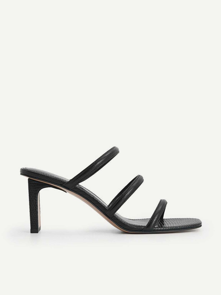 Best Strappy Heel Lizard-Effect Sandals Heel Sandals