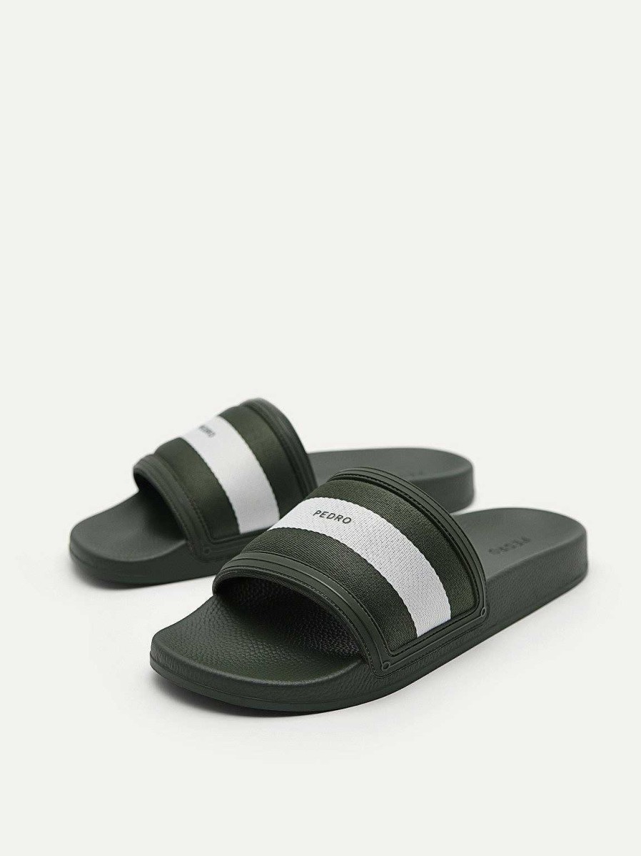 Wholesale Nylon Fabric Banded Slides Sandals