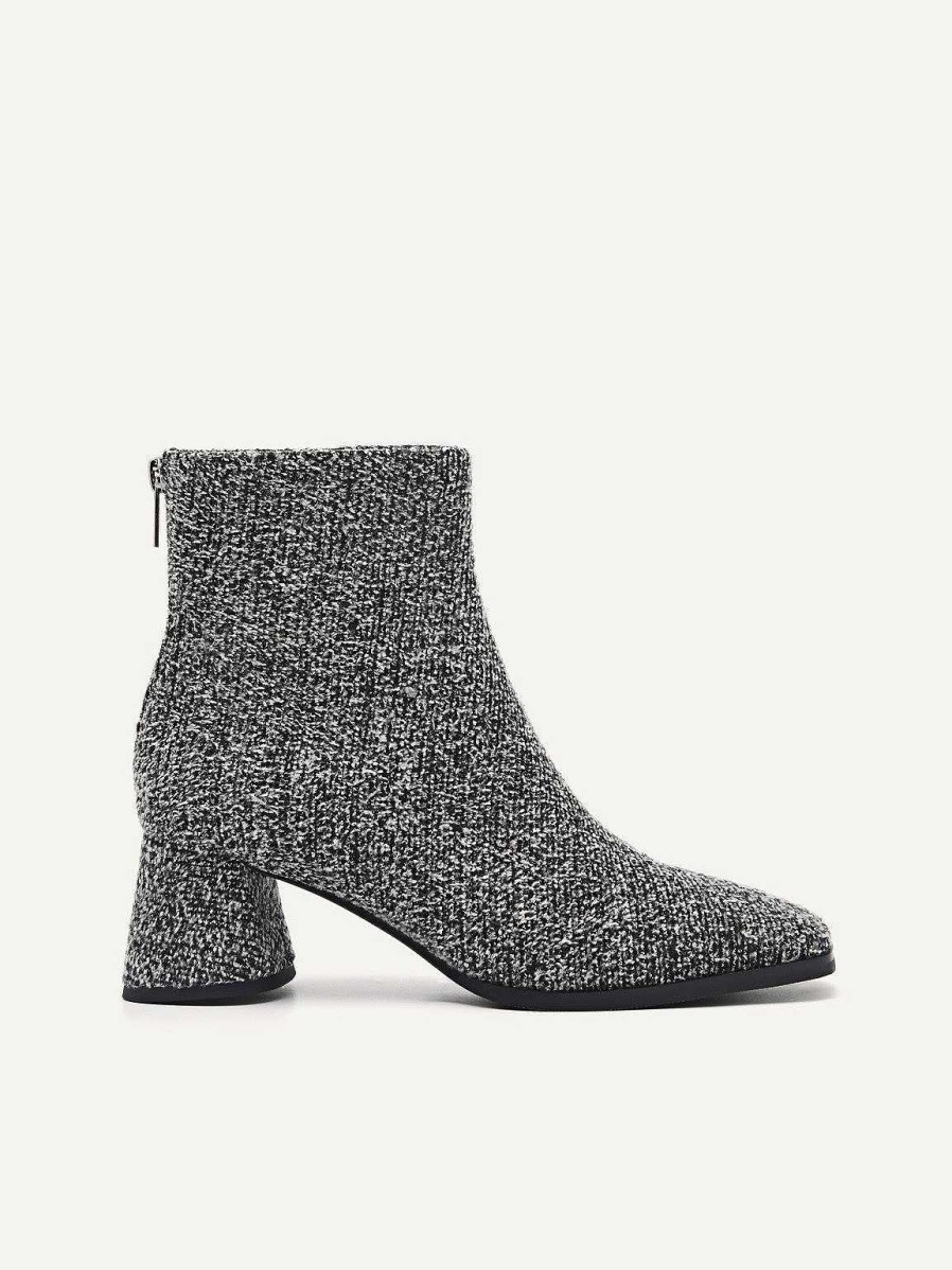 Wholesale Eva Tweed Heel Ankle Boots Ankle Boots