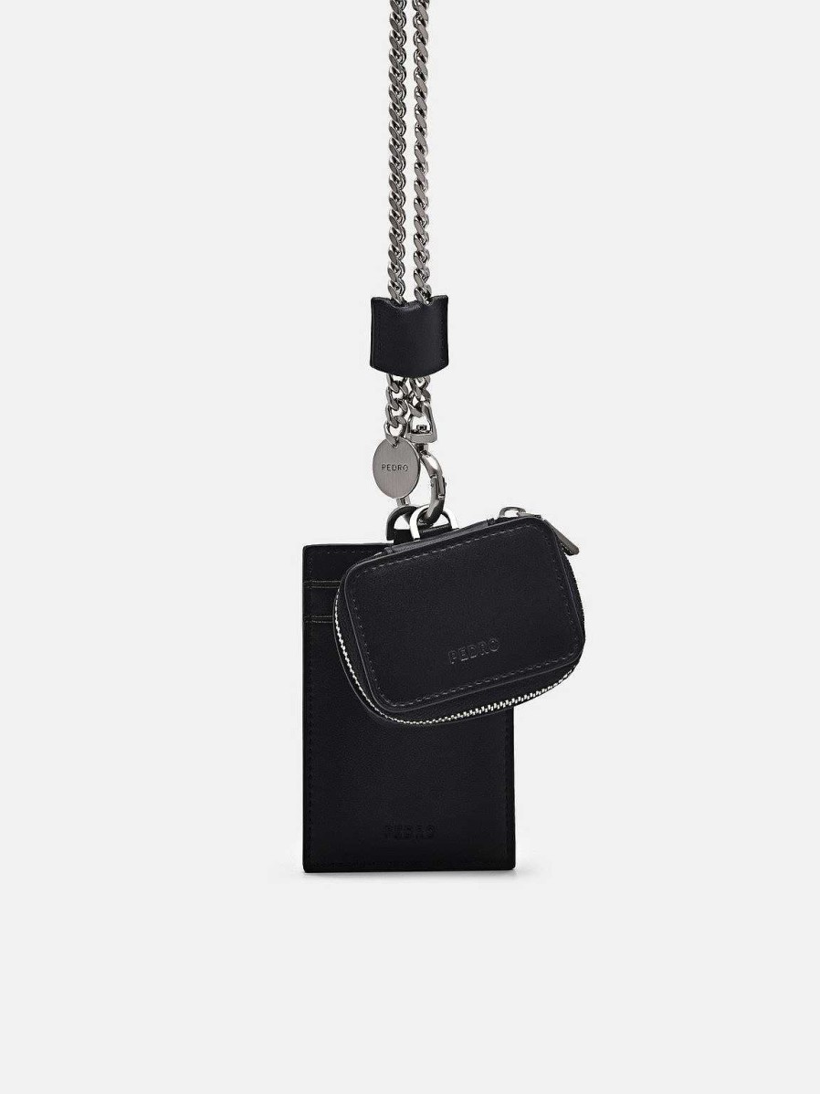 Clearance Leather Lanyard With Card Holder Card Holders