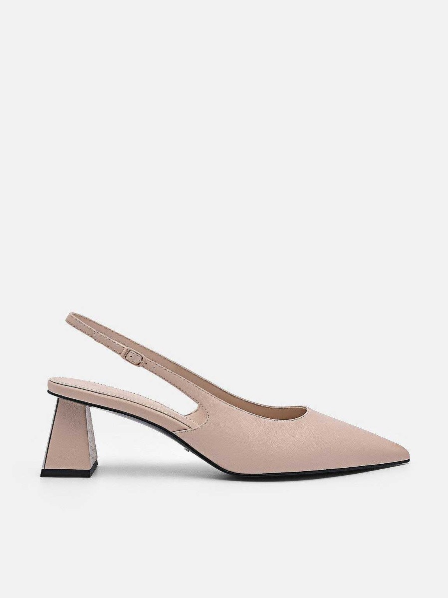 New Pedro Studio Aly Leather Pumps Low Heels