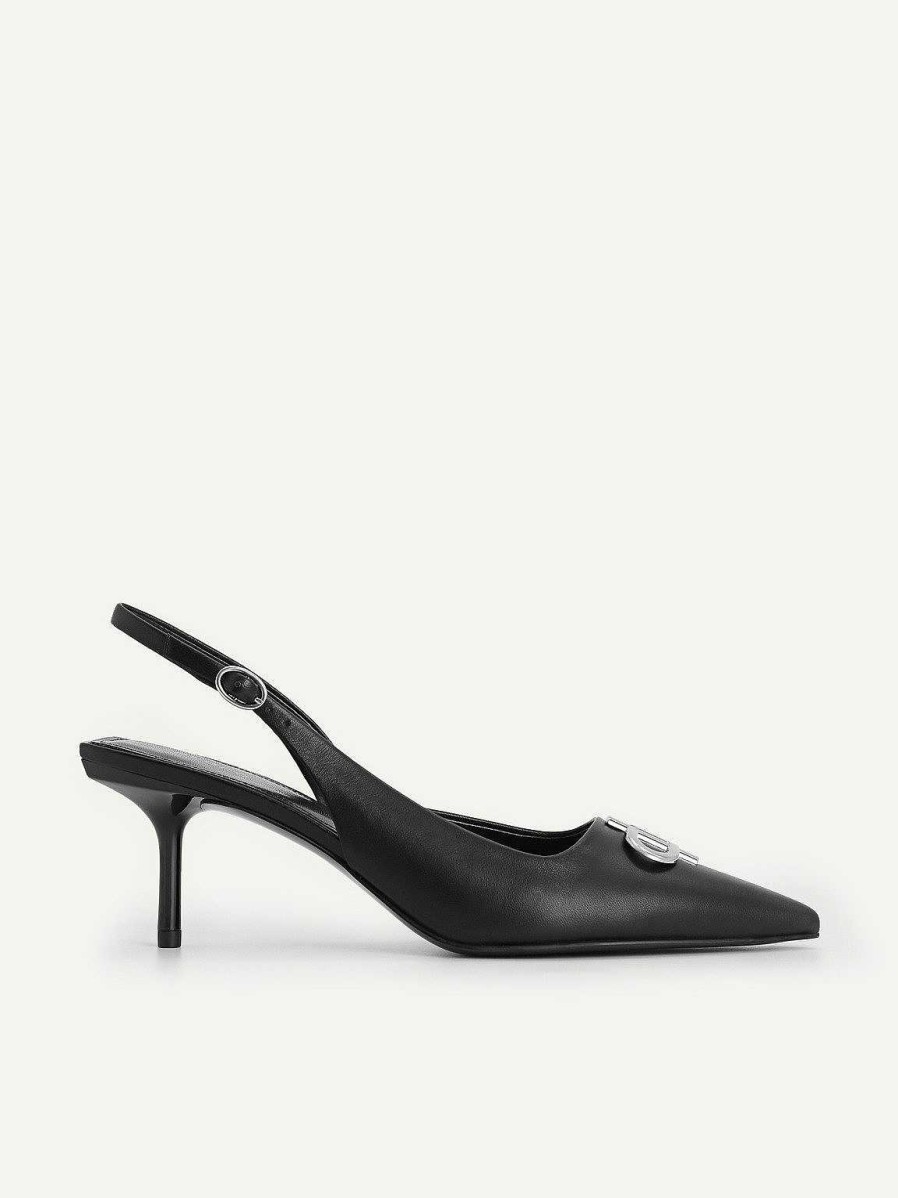 Online Pedro Icon Leather Pointed Slingback Pumps Pumps