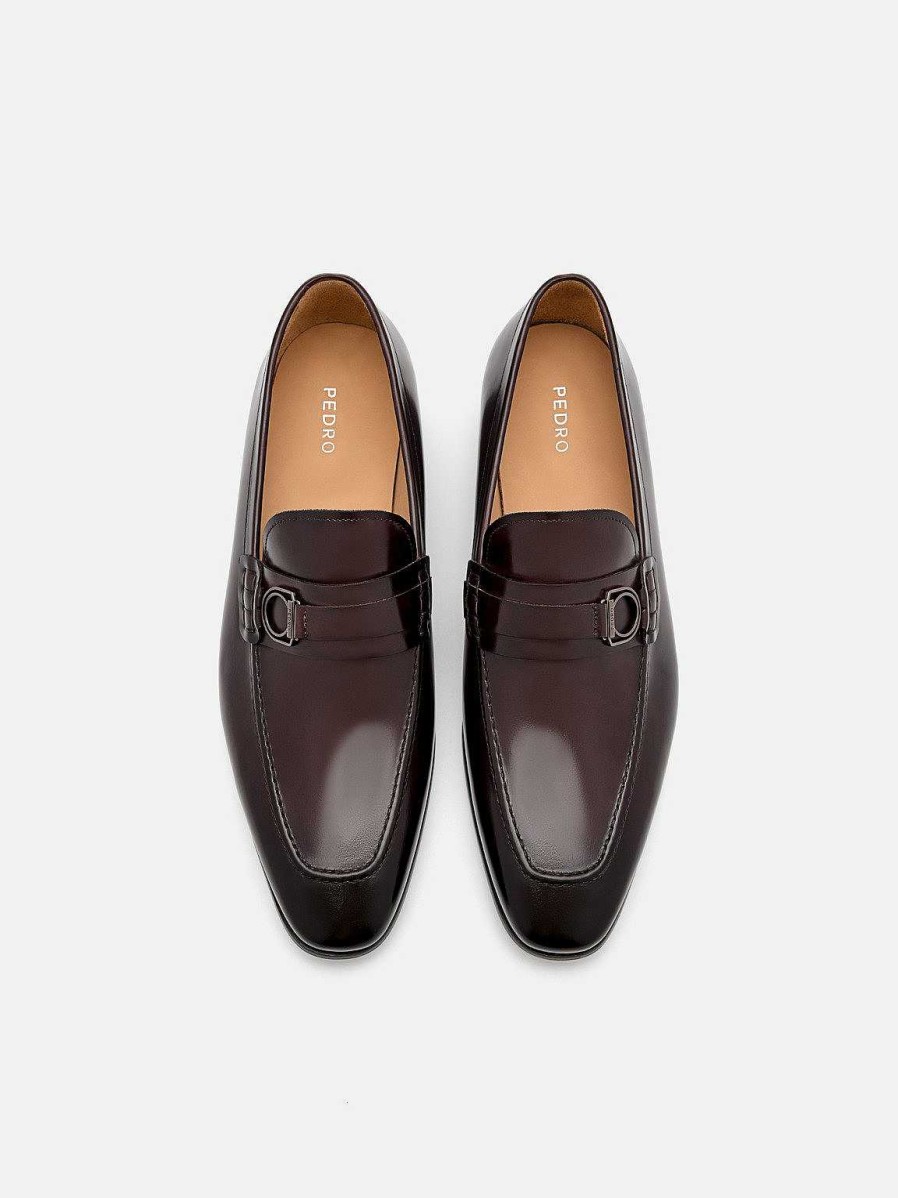 Hot Leather Buckle Loafers Loafers