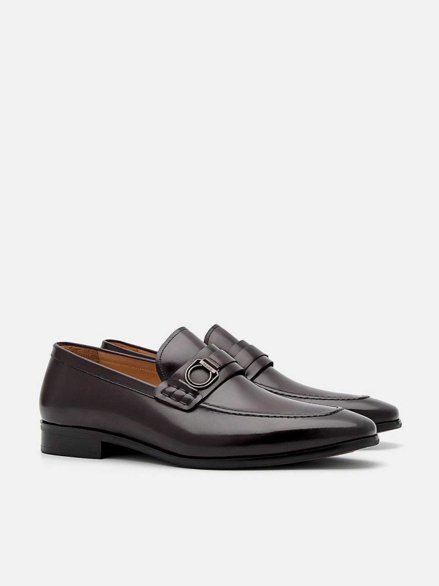 Hot Leather Buckle Loafers Loafers