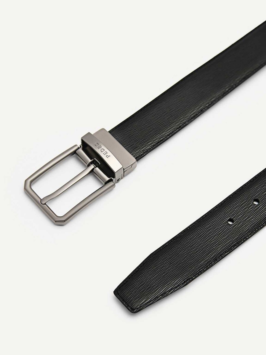 Best Embossed Leather Reversible Pin Belt Belts