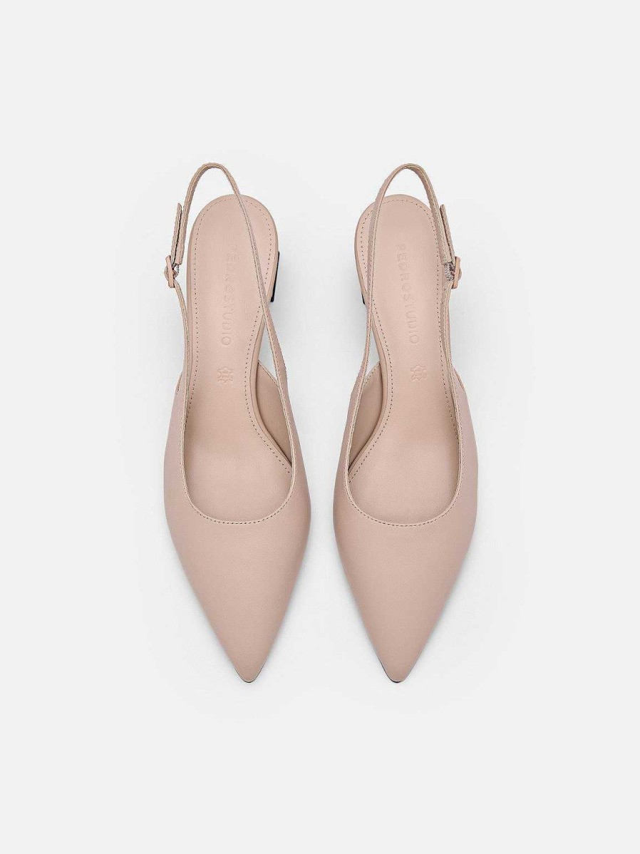 New Pedro Studio Aly Leather Pumps Low Heels