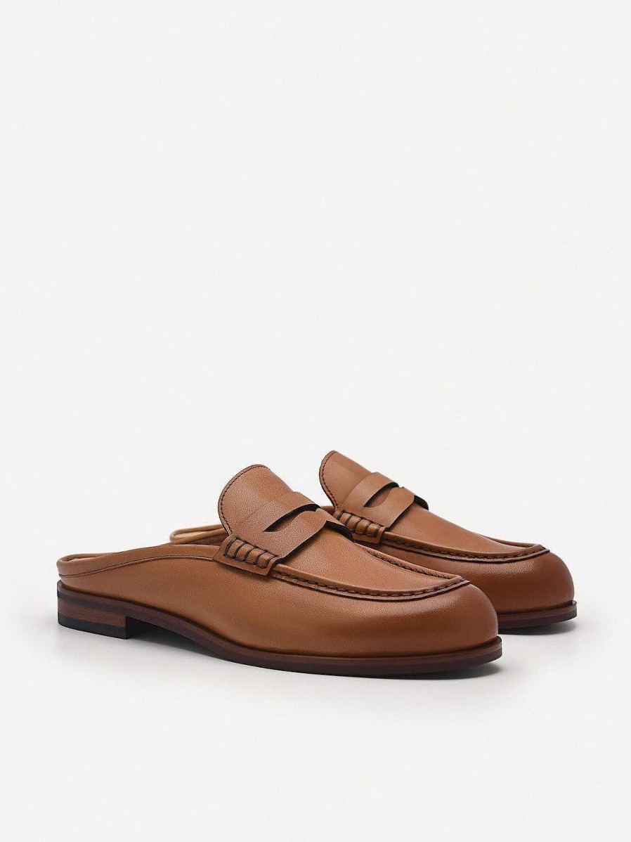 Wholesale Blake Leather Penny Loafer Mules Loafers & Oxfords