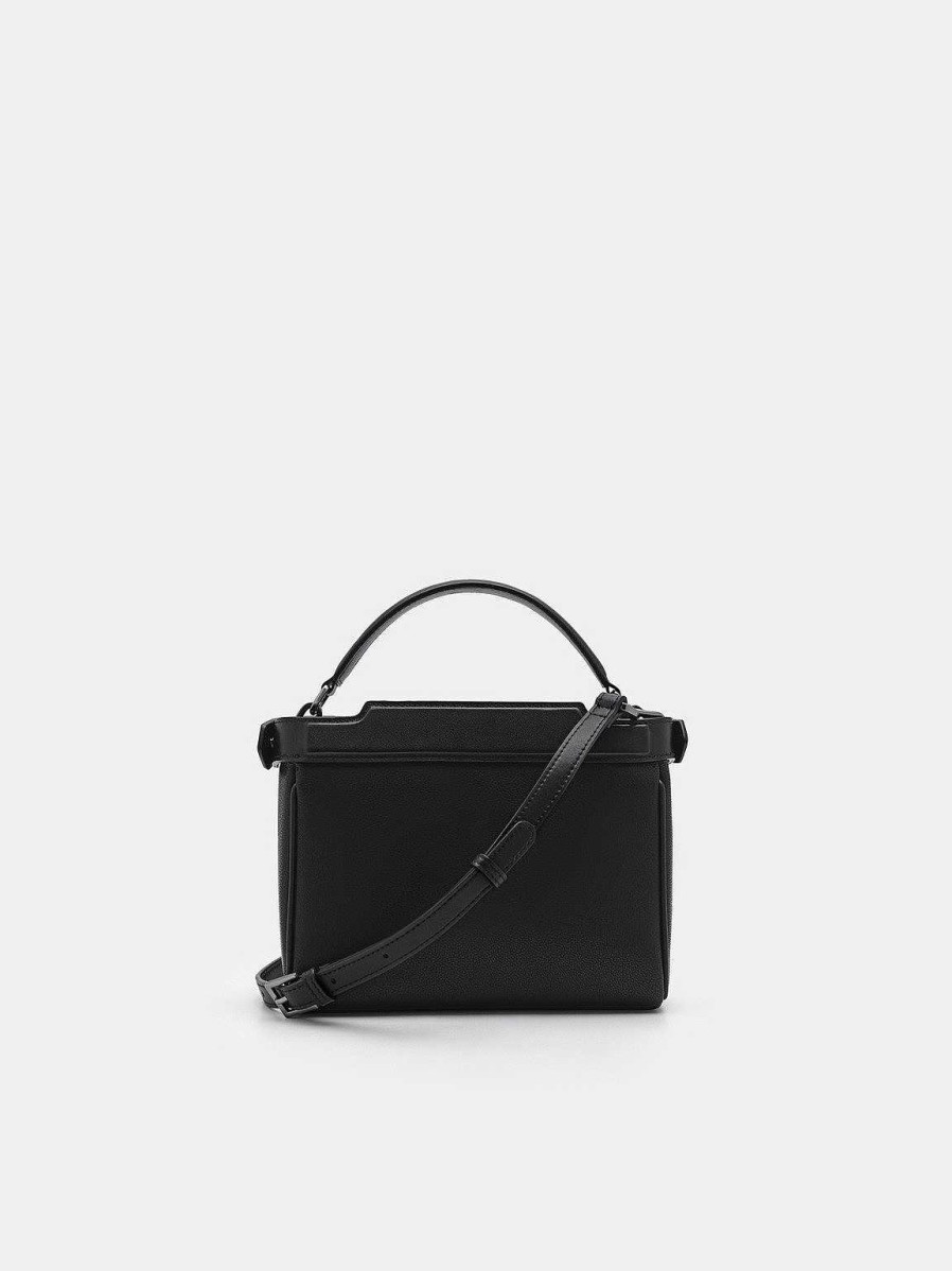 Clearance Leather Structured Sling Bag Sling Bags