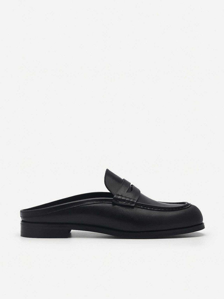 Wholesale Blake Leather Penny Loafer Mules Loafers & Oxfords