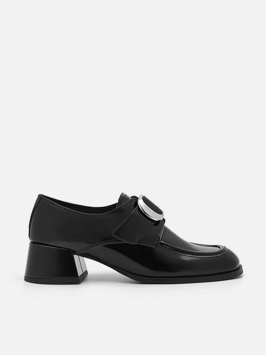 Best Eden Leather Heel Loafers Pumps