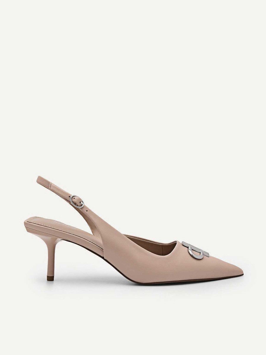 Clearance Pedro Icon Leather Slingback Pumps Pumps