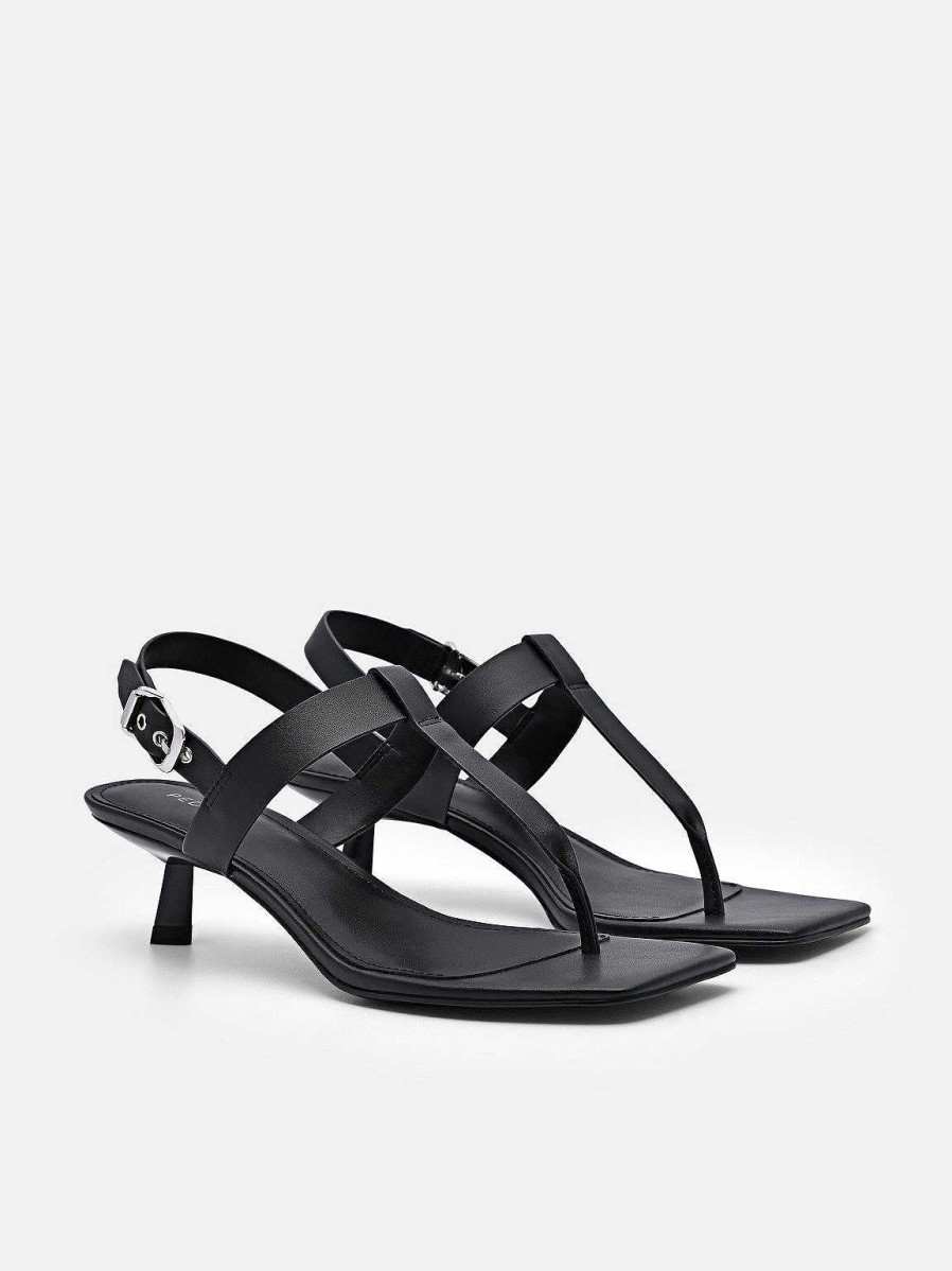 Hot Helix Heel Sandals Low Heels