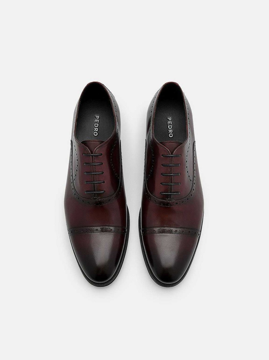 Hot Leather Brogue Oxford Shoes Lace-Ups