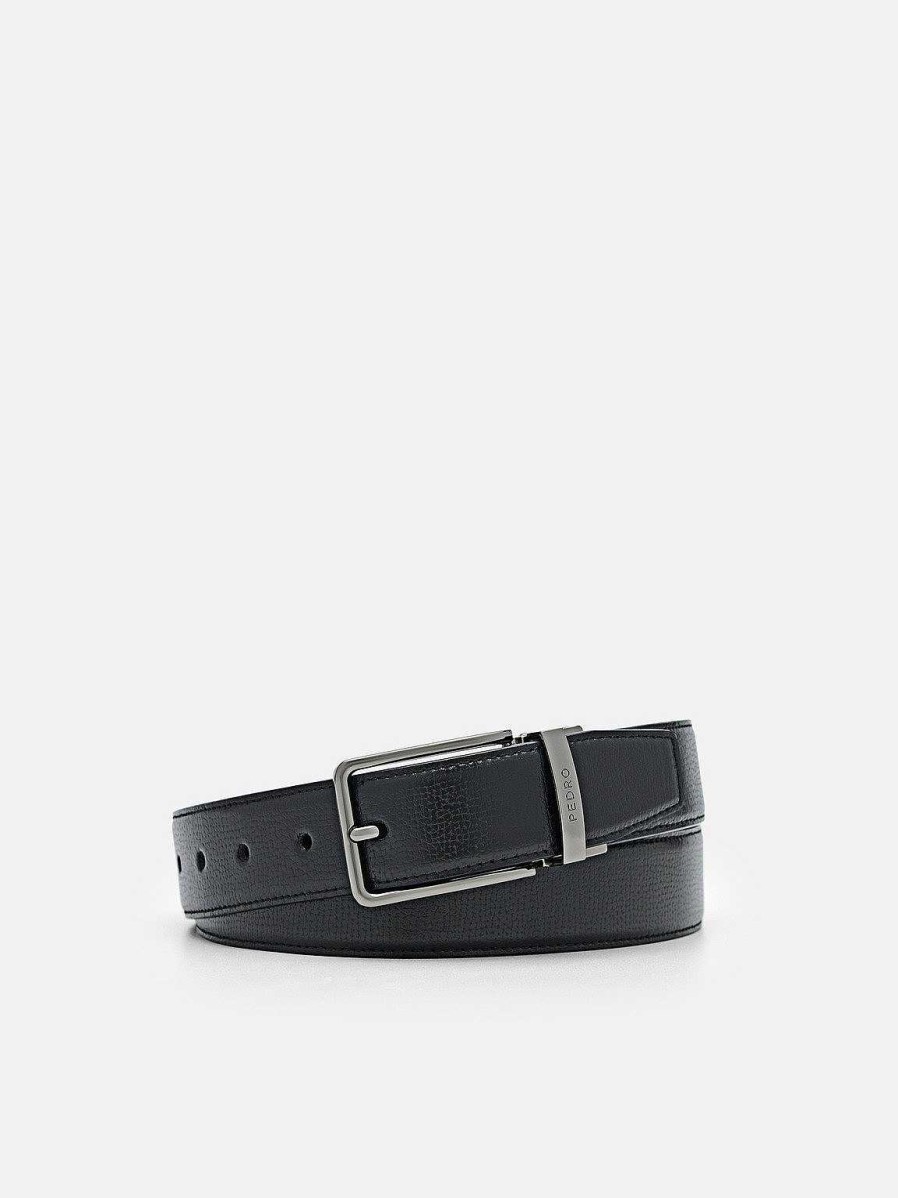 Best Embossed Leather Reversible Pin Belt Belts