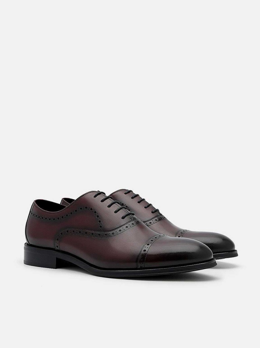 Hot Leather Brogue Oxford Shoes Lace-Ups