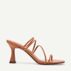 Clearance Strappy Heel Sandals - Orange Medium Heels