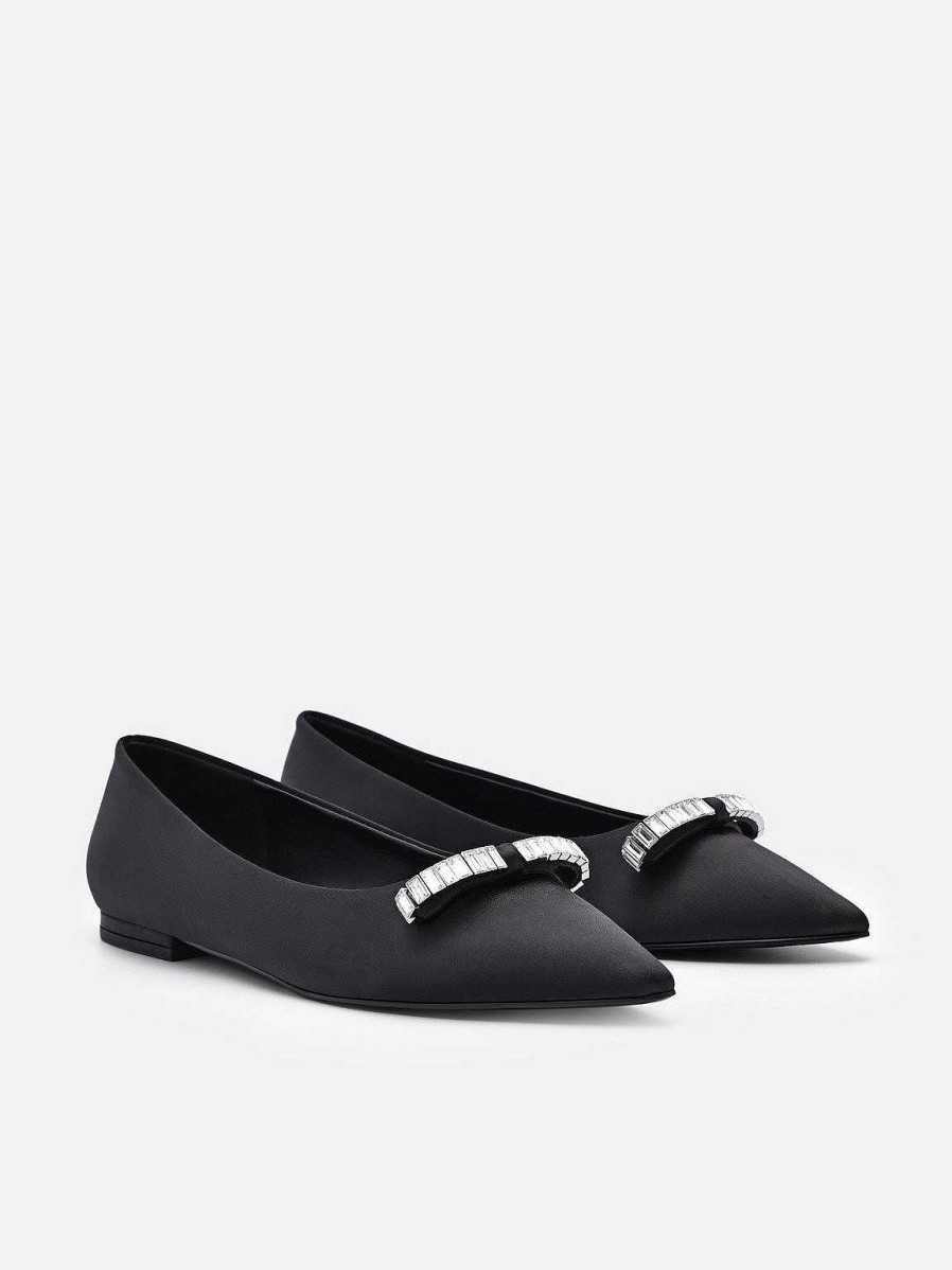 Hot Mindy Satin Ballet Flats Ballerinas