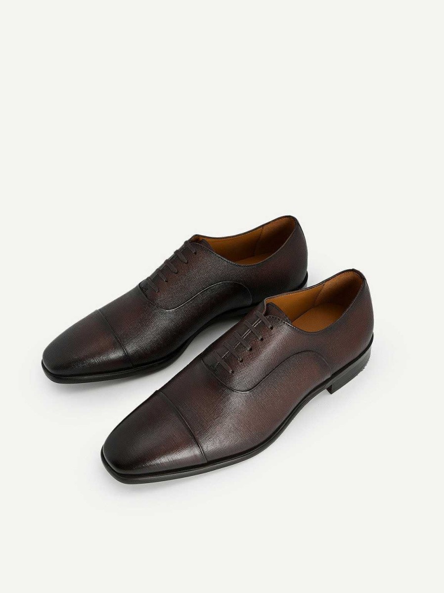 Best Textured Leather Oxford Shoes Lace-Ups