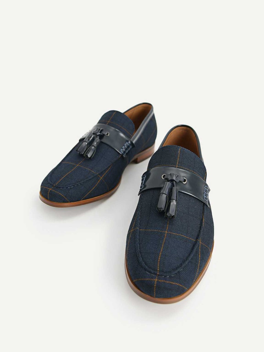 Clearance Checkered Tasselled Loafers Loafers