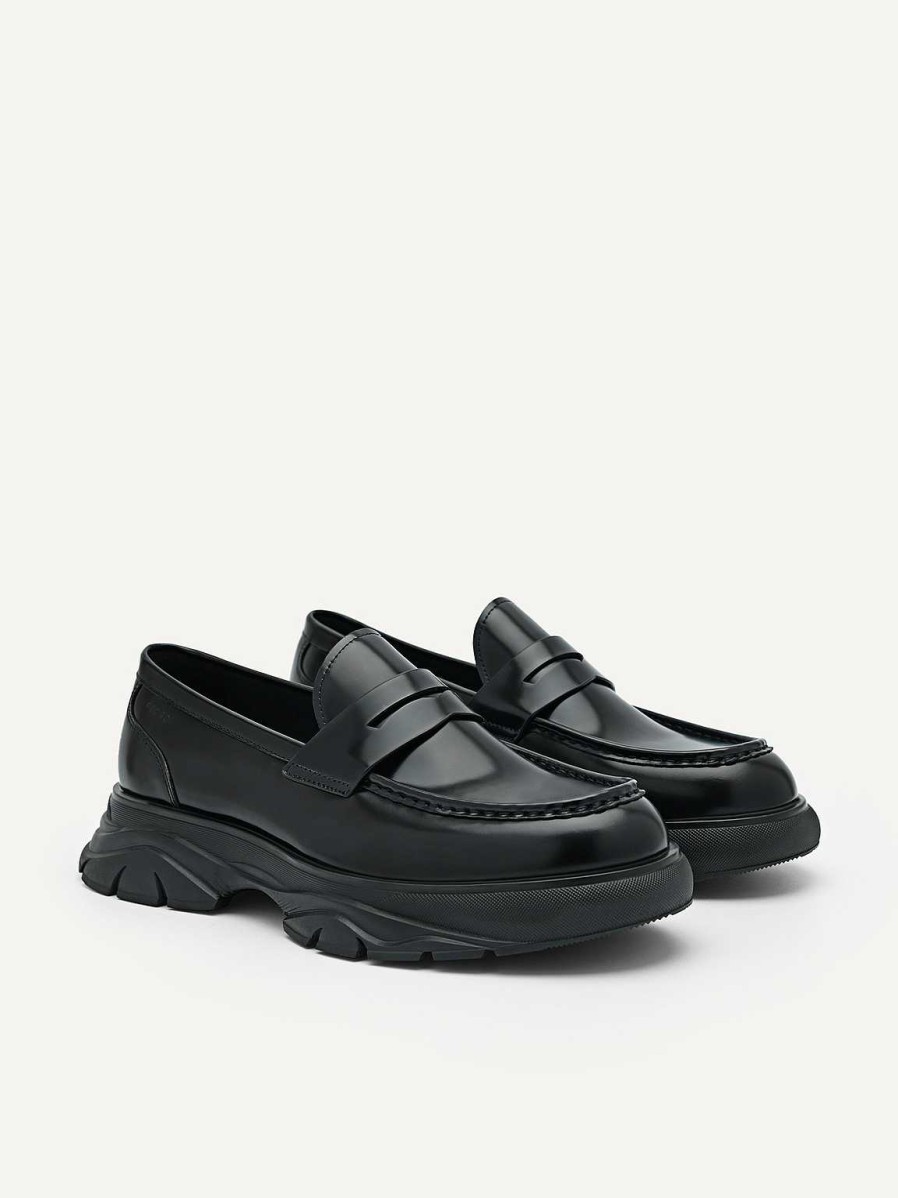 New Hybrix Leather Penny Loafers Loafers