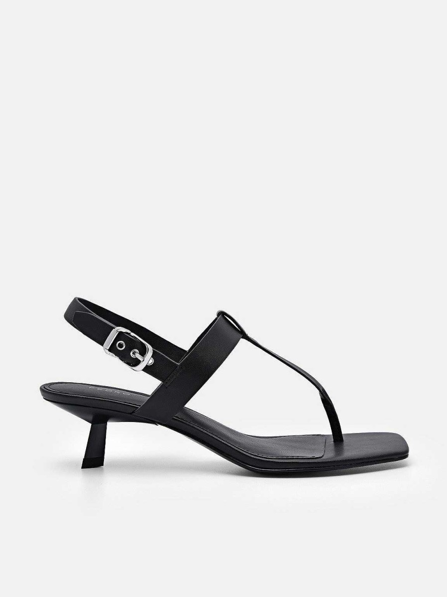 Hot Helix Heel Sandals Low Heels