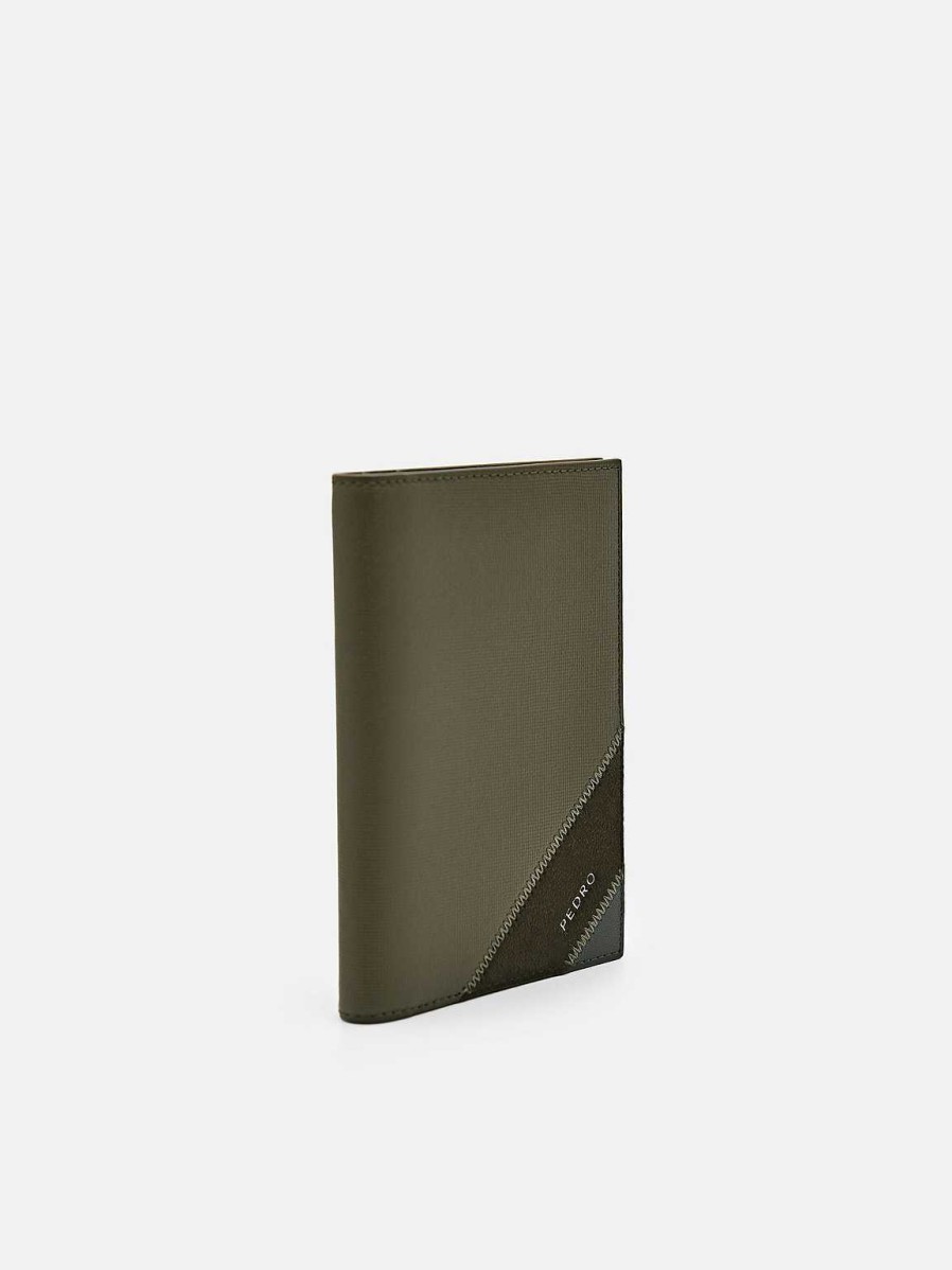 Online Leather Bi-Fold Passport Holder Travel Accessories