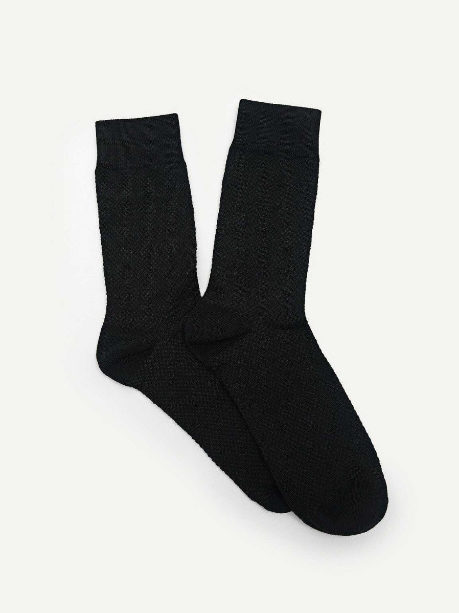 New Men'S Textured Cotton Socks Others