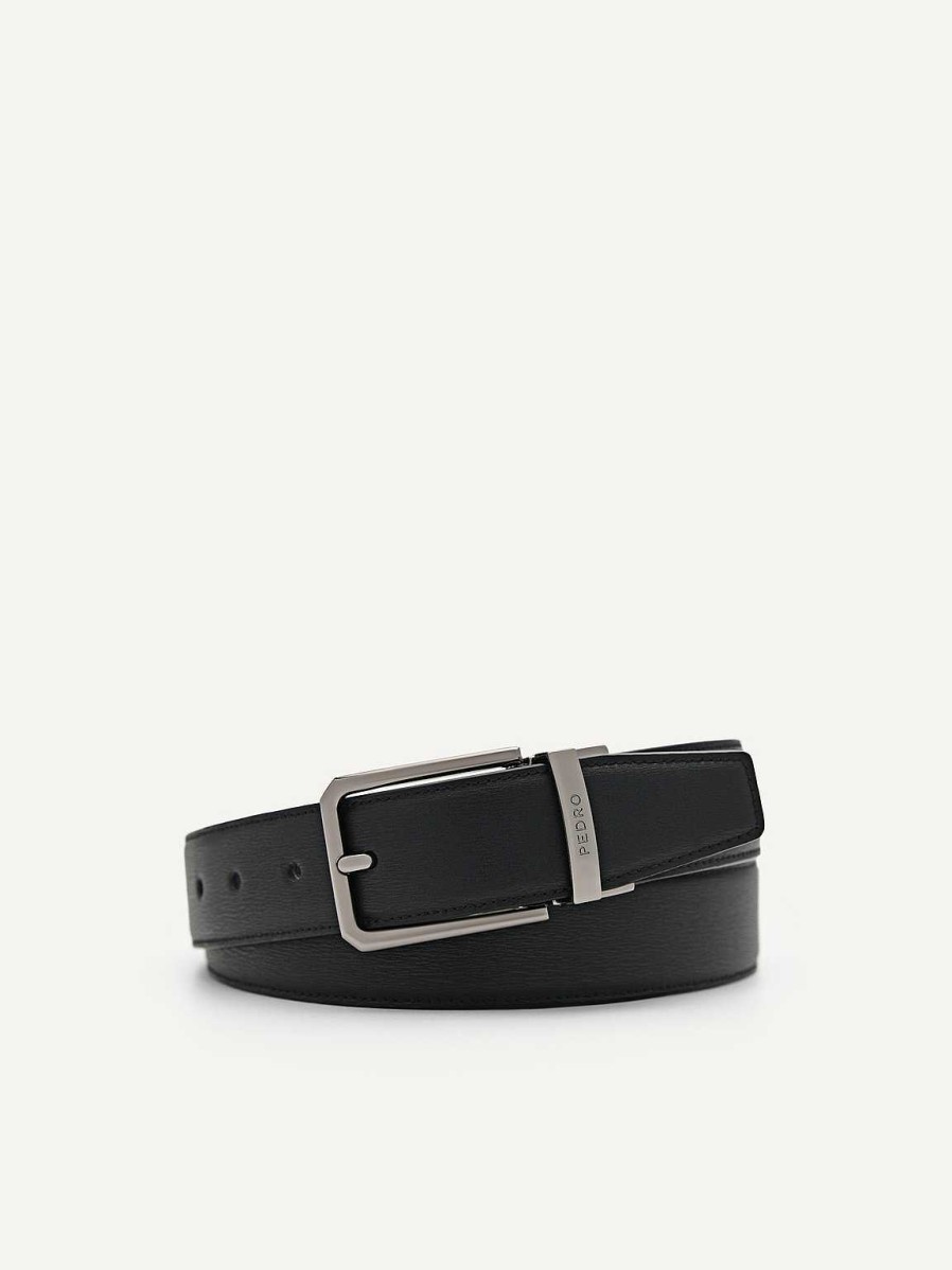 Best Embossed Leather Reversible Pin Belt Belts