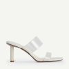 Hot Vinyl Double Strap Heel Sandals Medium Heels