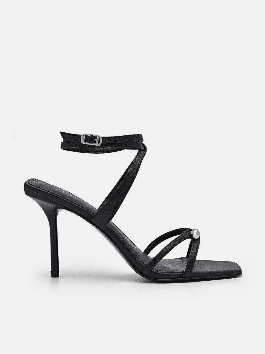 Clearance Sofia Leather Heel Sandals High Heels