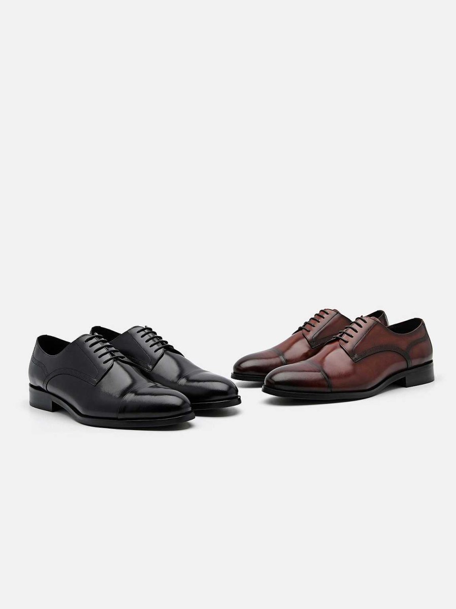 Clearance Leather Cap Toe Derby Shoes Derby Shoes