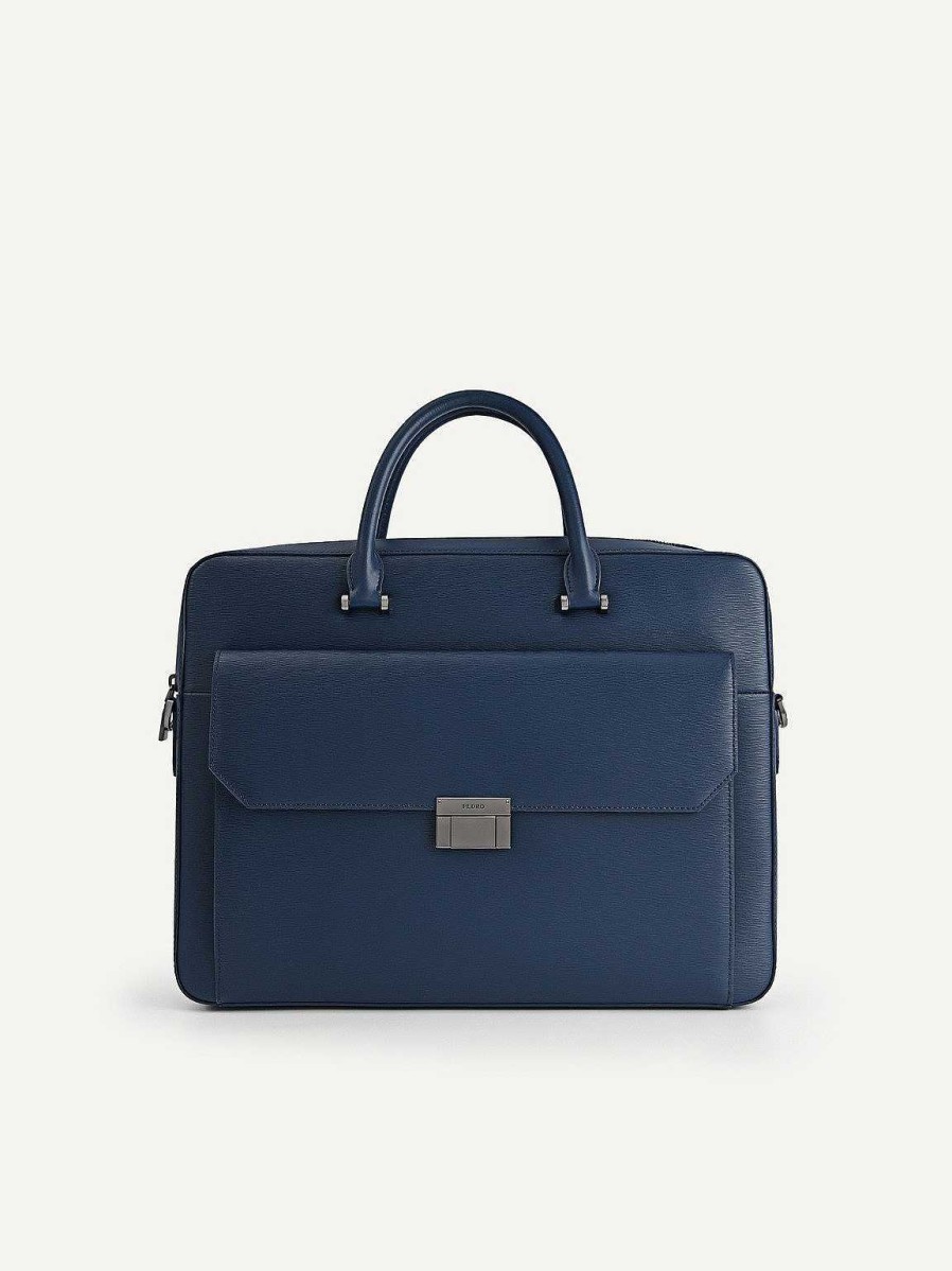 Hot Henry Textured Leather Briefcase Business Bags