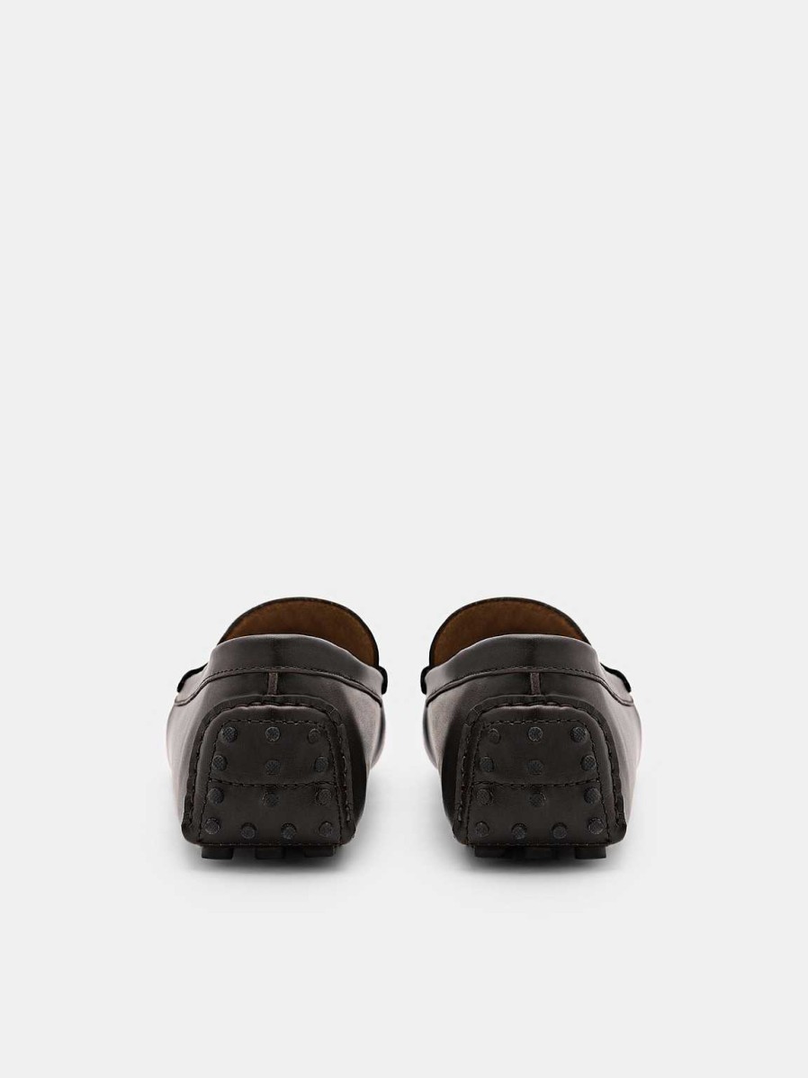 Hot Allen Leather Moccasins Driving Shoes