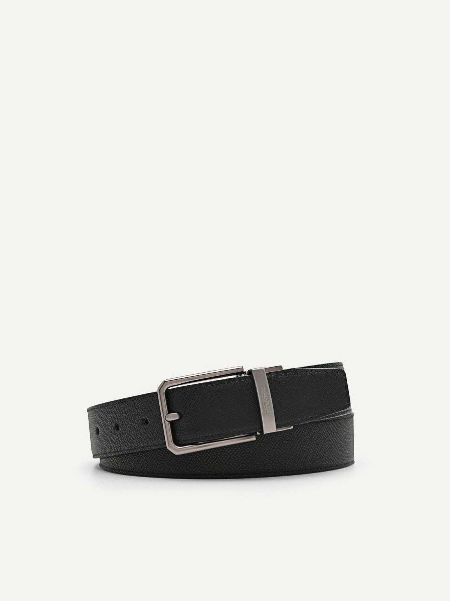 New Leather Reversible Pin Belt Belts