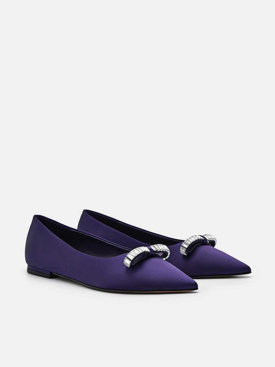 Hot Mindy Satin Ballet Flats Ballerinas