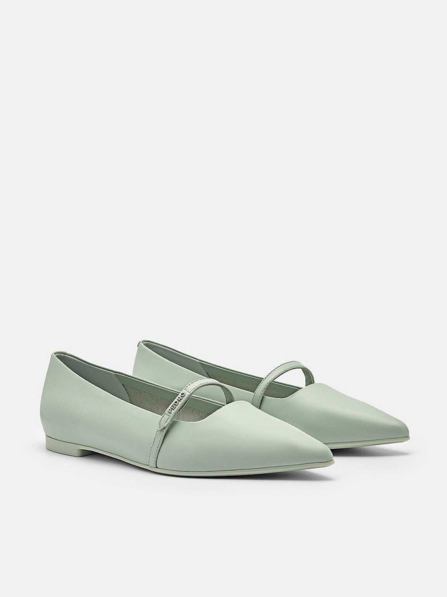 New Pedro Studio Amerie Leather Mary Janes Ballerinas